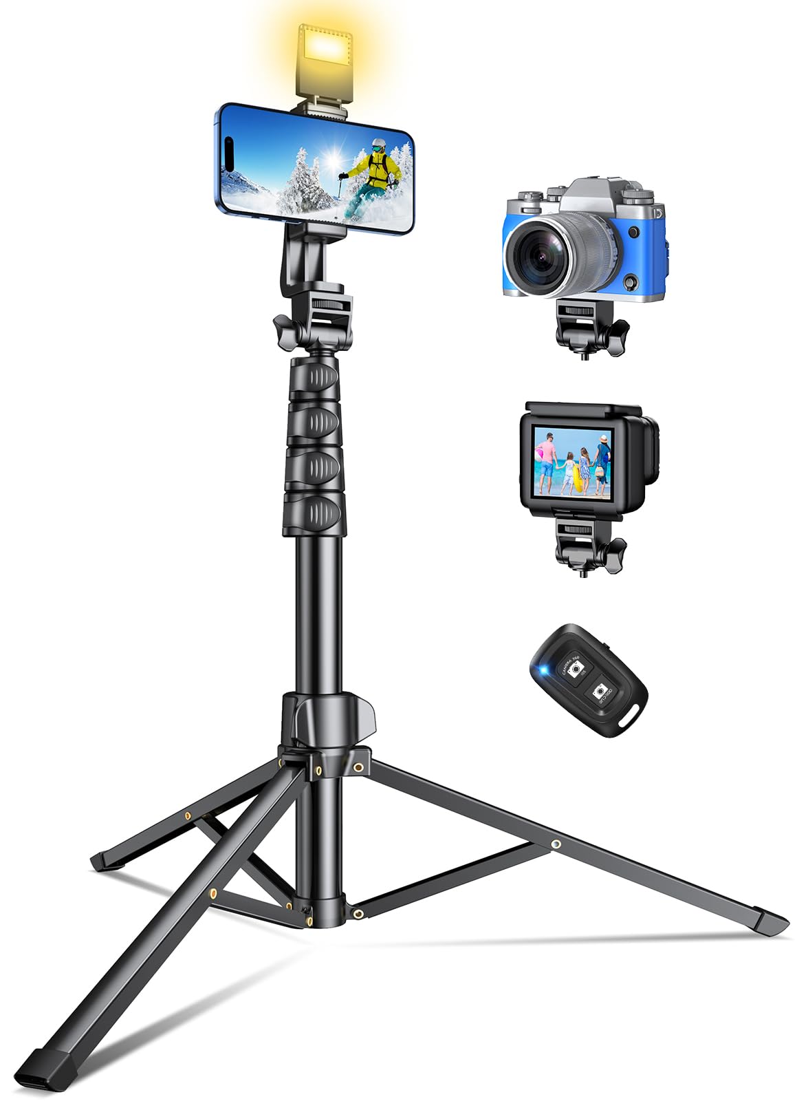 Treppiede Smartphone Estensibile 177cm con Telecomando