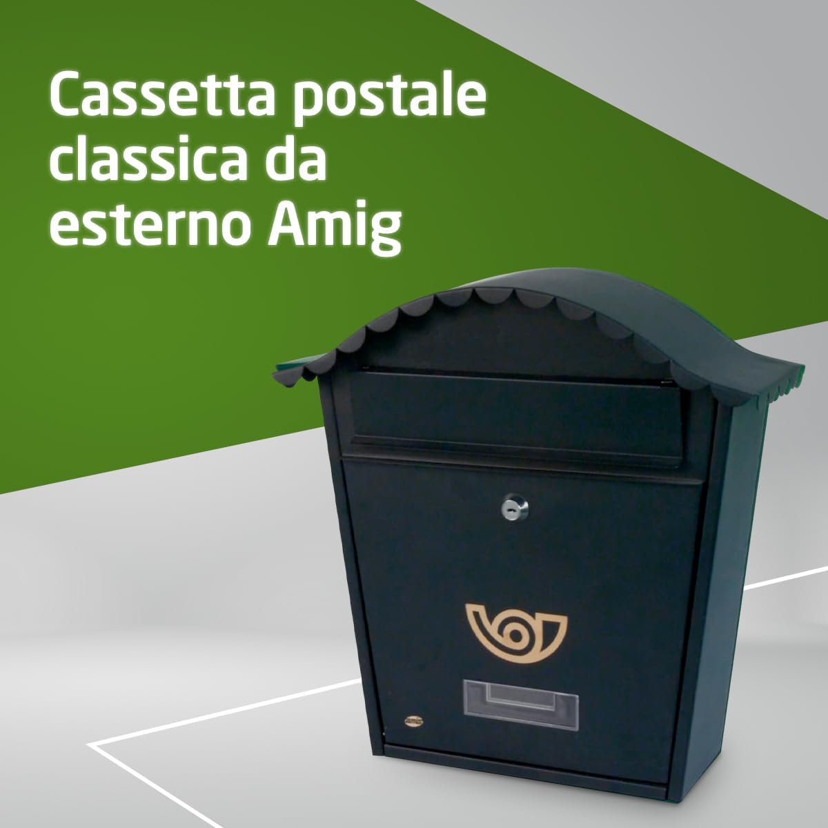 Amig Cassetta Postale Esterna Acciaio Nero - immagine 2