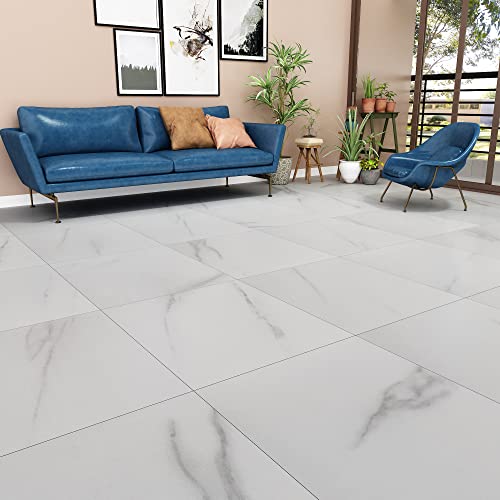 Livelynine 32 Piastrelle Pavimento PVC Adesivo 30x30cm Bianco