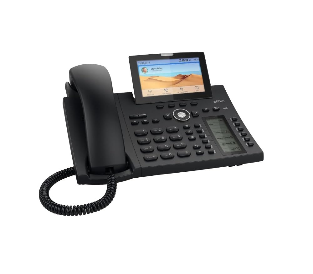 Snom D385 Telefono VoIP Color+SmartScreen, Nero