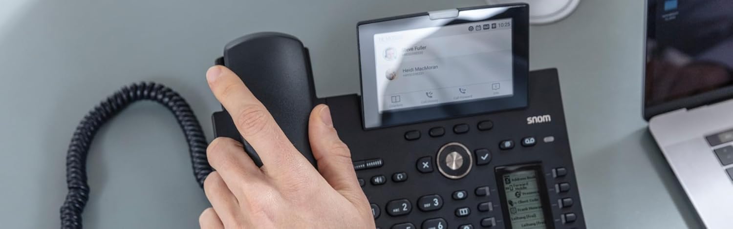 Snom D385 Telefono VoIP Color+SmartScreen, Nero - immagine 2