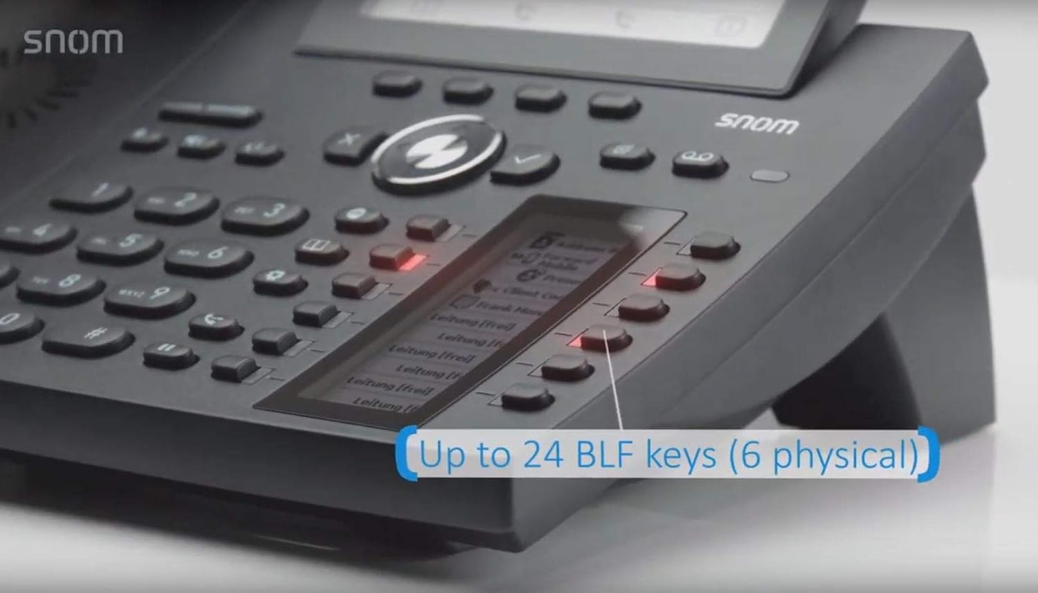 Snom D385 Telefono VoIP Color+SmartScreen, Nero - immagine 3