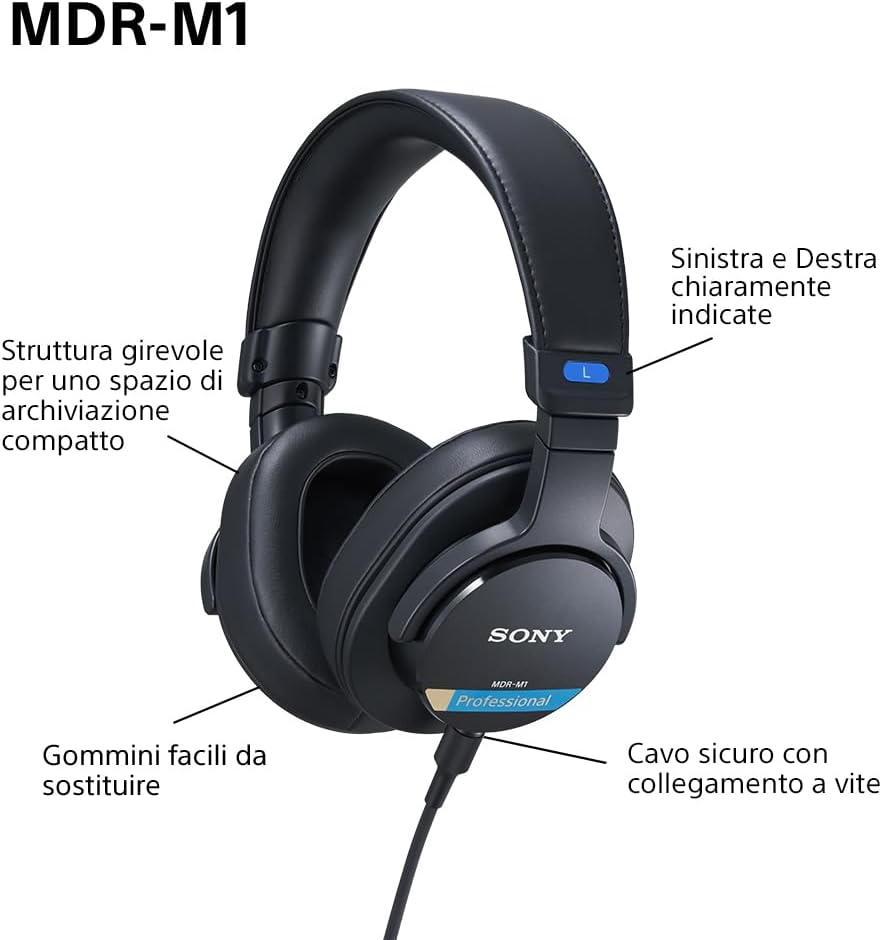 Sony MDR-M1 Studio - Cuffie Cablate 5 Hz-80 kHz - immagine 8