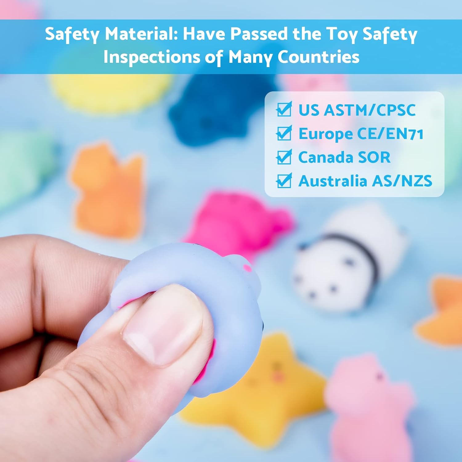 Nuseya Mochi Squishy Giocattoli da Schiacciare (30 Pezzi) - immagine 4