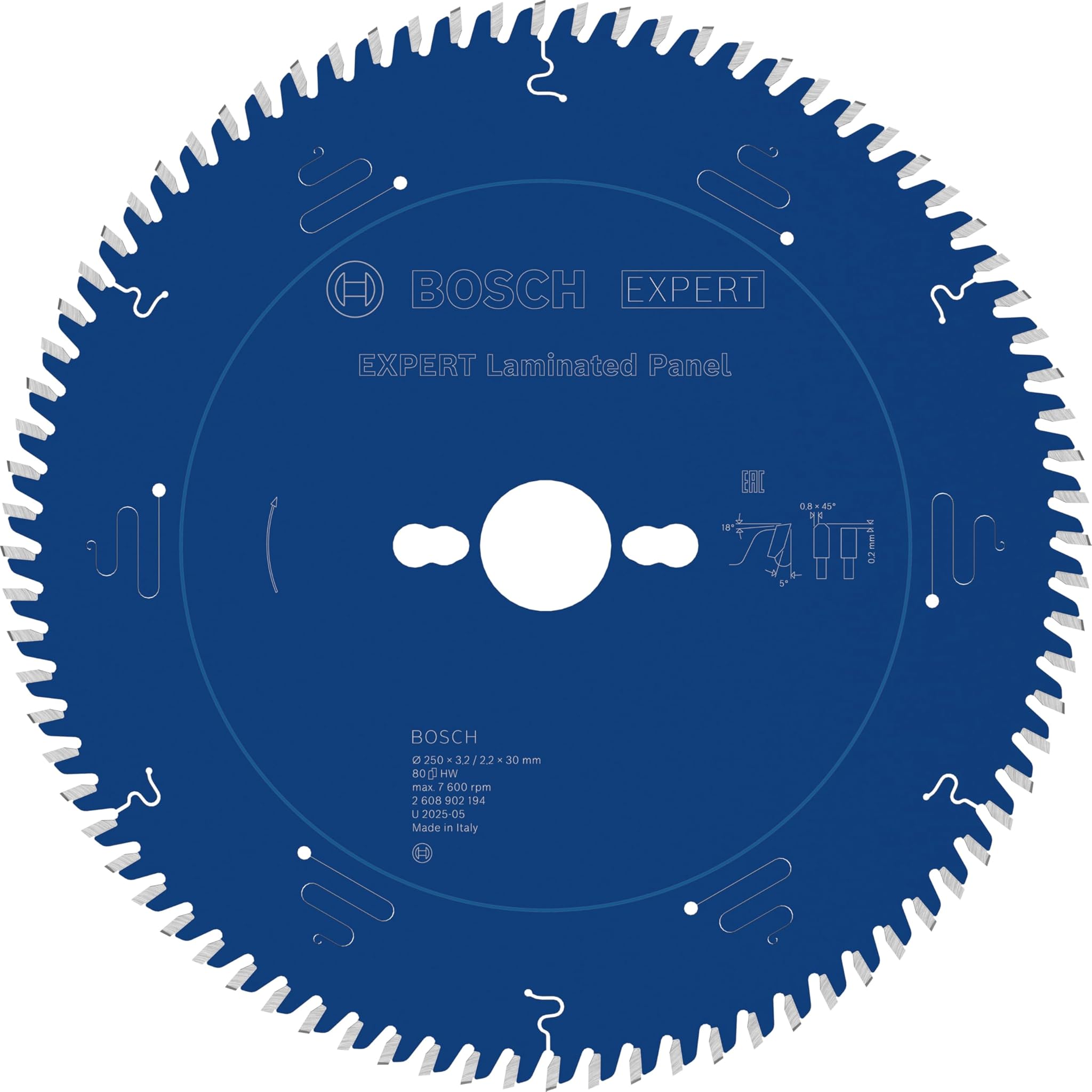 Bosch EXPERT Laminated Panel Lama per Sega Circolare Ø 250mm