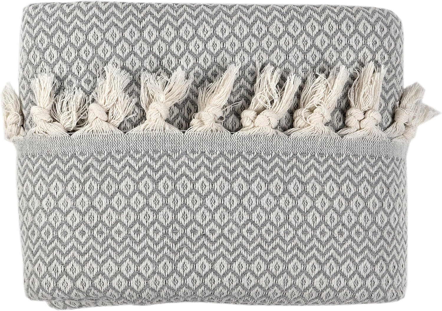 Tuiste Coperta in Cotone Reversibile 250x265cm, Grigio Chiaro - immagine 1