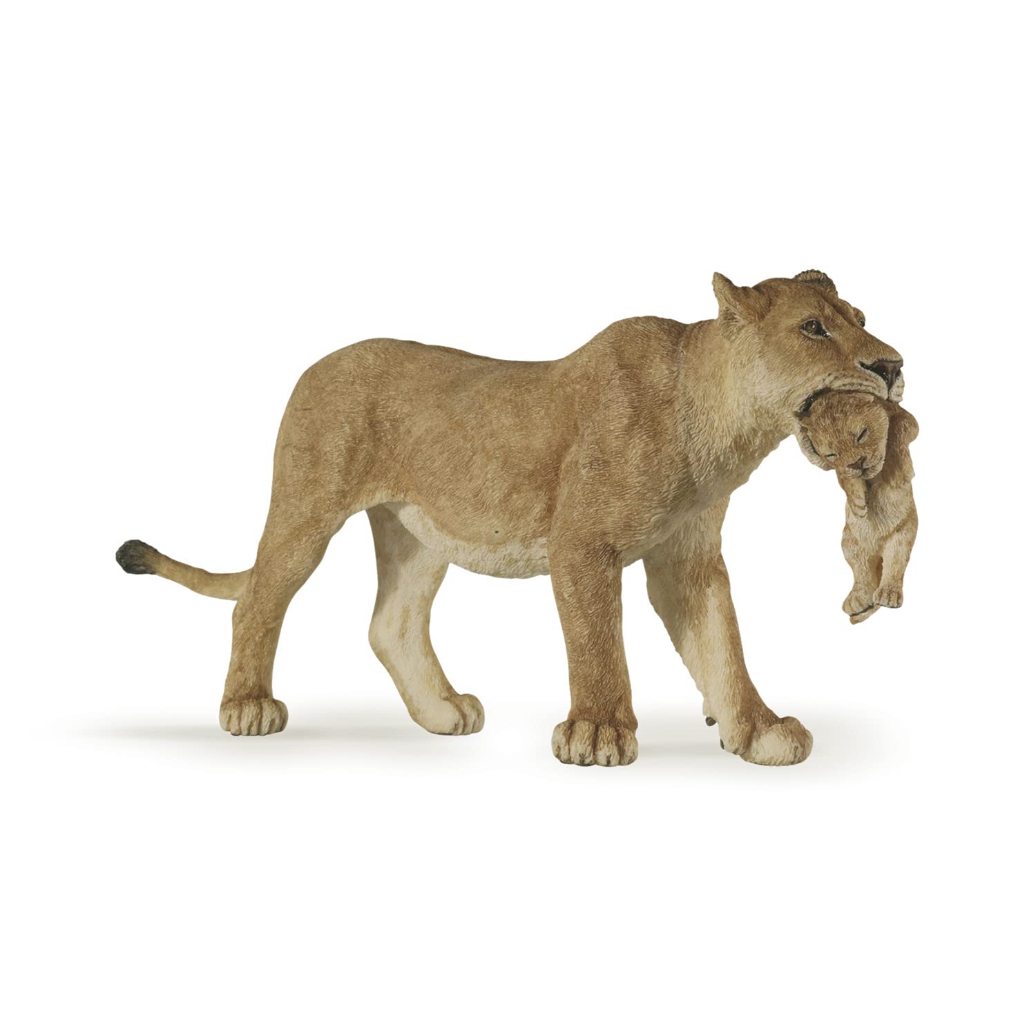 PAPO - Statuetta Leonessa con Leone Cucciolo Realistica - 3 Anni + - Collezione La Vita Selvaggia - Gioco Educativo Famiglia della Savana - Idea Regalo Giocattolo Bambina Bambino