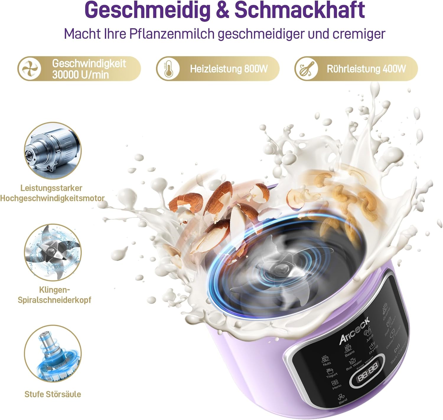 N4 Macchina per Latte di Soia 800W - immagine 4