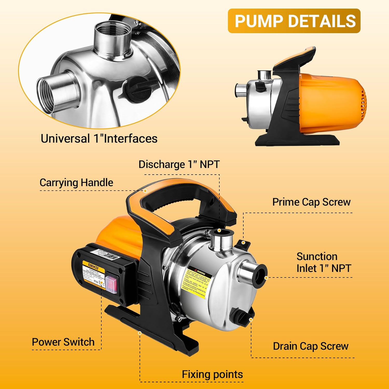 Deko Pompa Getto Portatile 800W - immagine 3