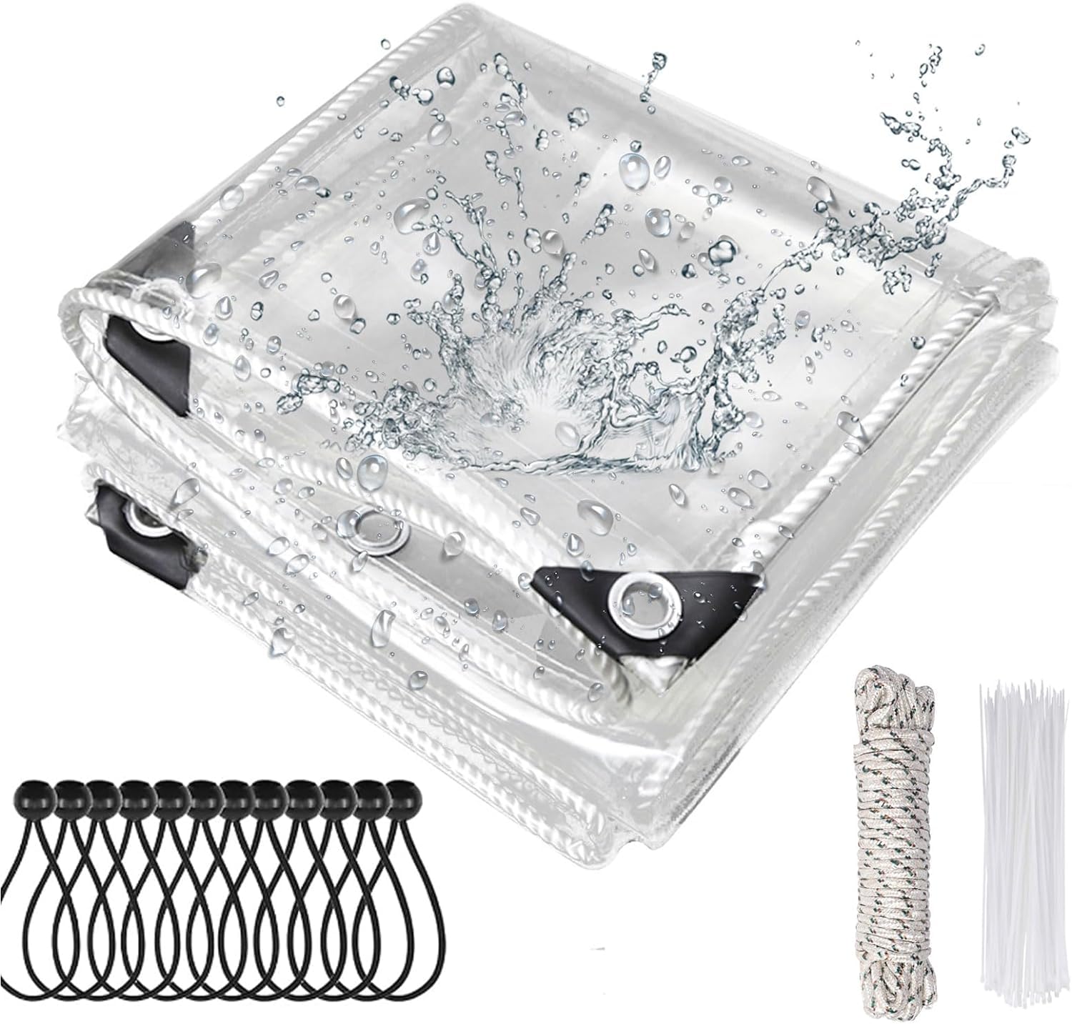 Telo Telone Impermeabile Esterno PVC Trasparente 2x5m