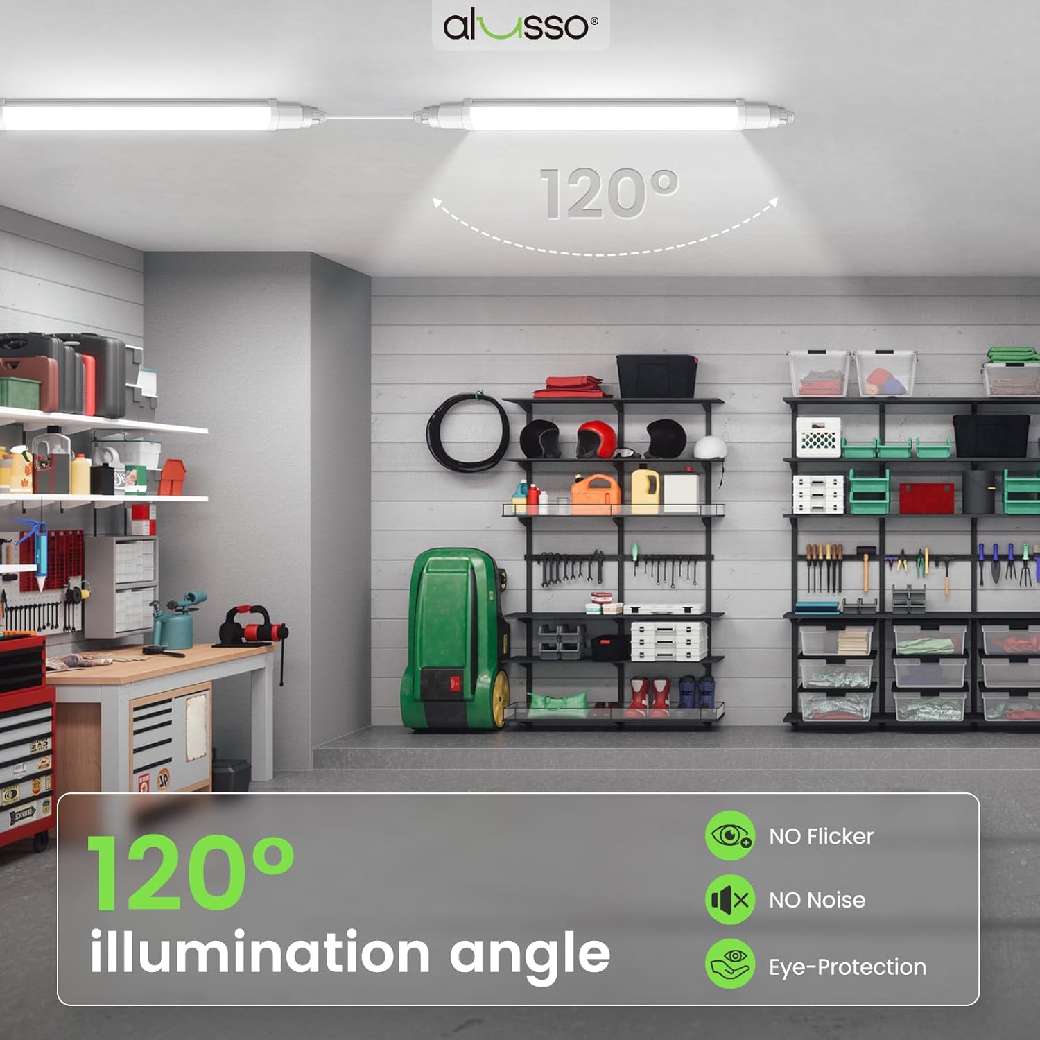 Alusso LIGHTING Plafoniera Officina 150CM 48W 4800LM - immagine 5