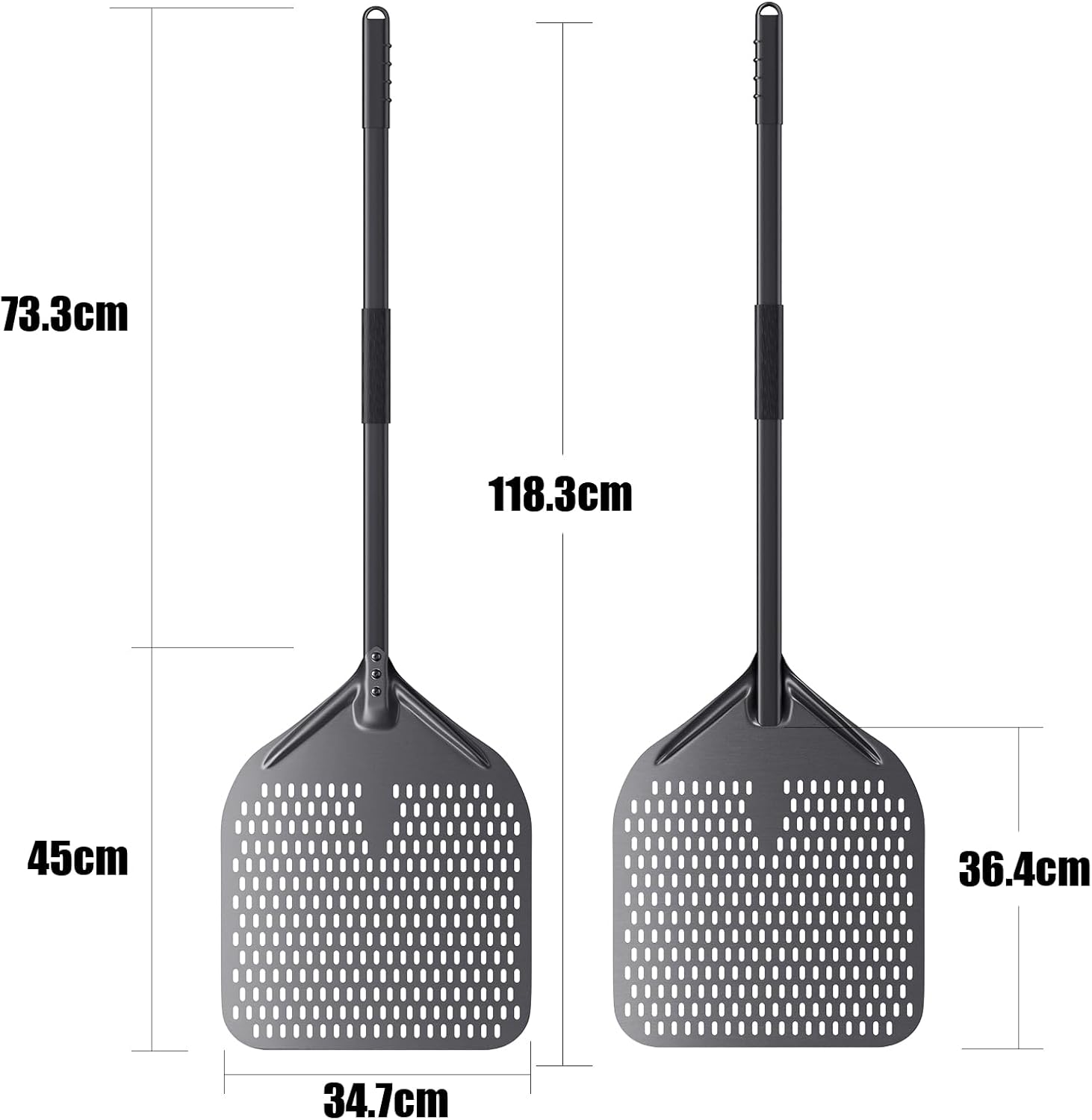 Pala per Pizza Lunga 118cm in Alluminio Anodizzato - immagine 2