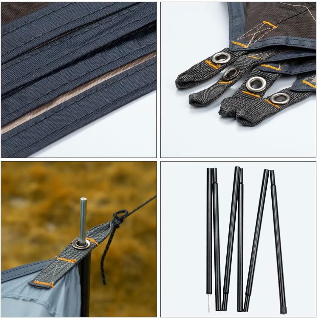 Forceatt Tenda Parasole Tarp da Campeggio 3,7x4,3m - immagine 4