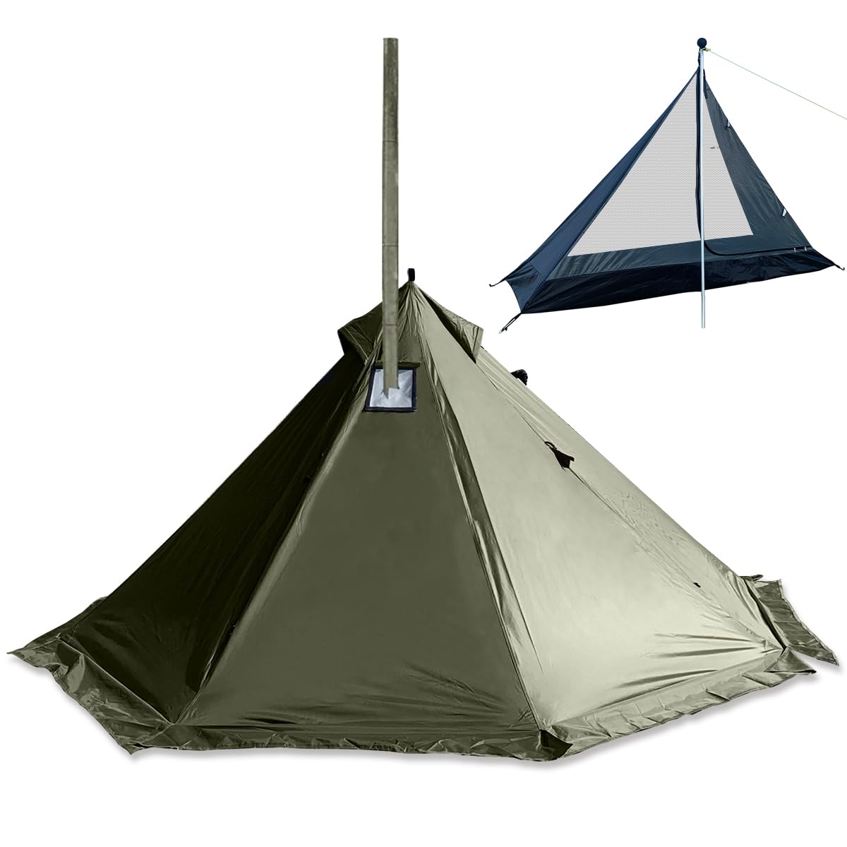 Camping Hot Tent with Wood Stove Jack
