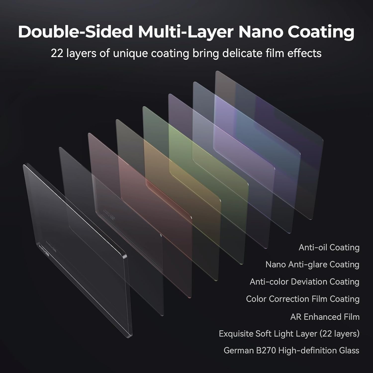 SMALLRIG Filtro Diffusione Nero 1/8" per Matte Box 4x5.65" - immagine 3