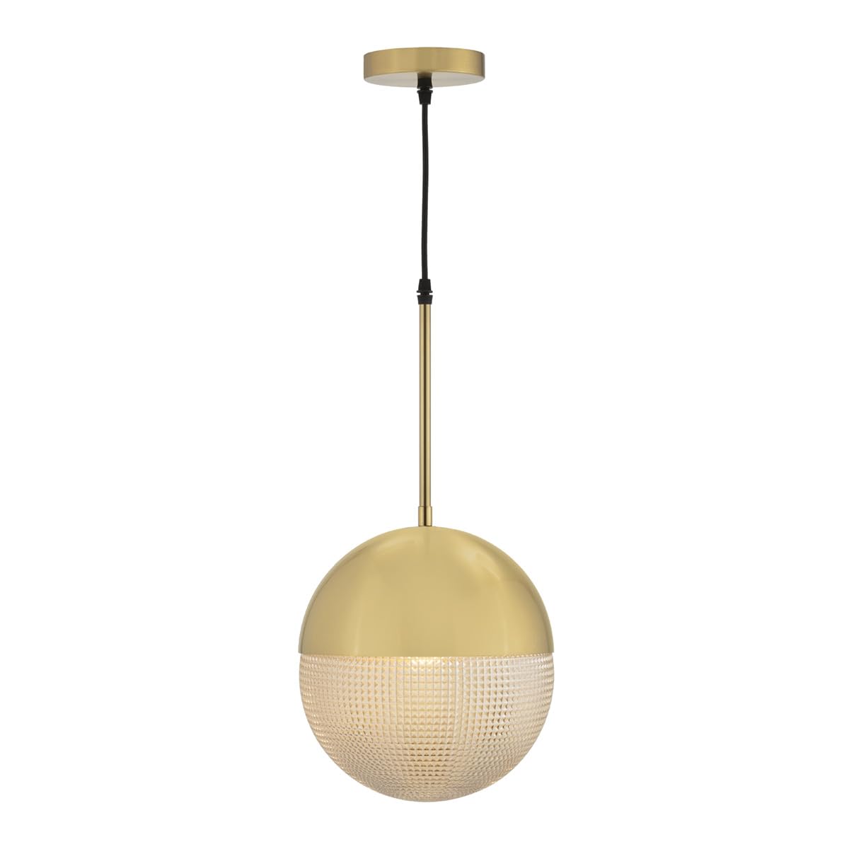 LAMPARA DE TECHO 25X25X54/190 METAL DORADO/CRISTAL AMBAR