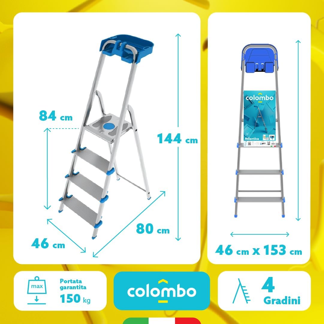 Colombo Scala in Alluminio 4 Gradini Extra-Large - immagine 4
