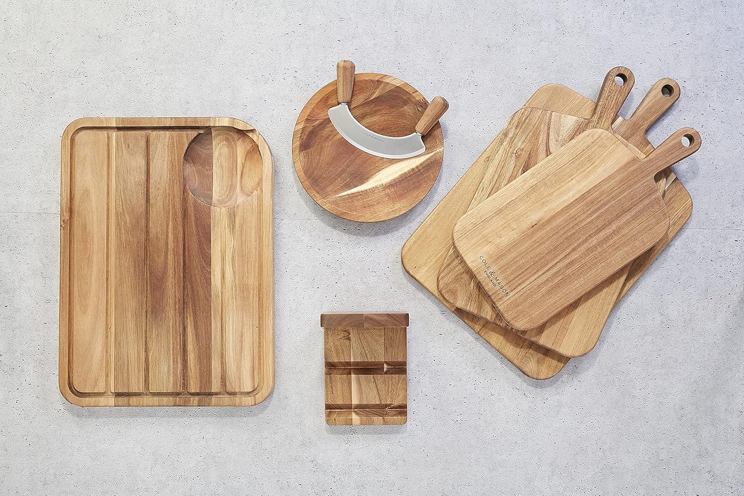 Cole & Mason Ashden Tagliere Rotondo e Coltello Mezzaluna - immagine 9