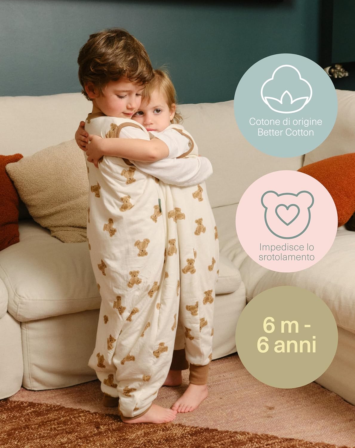 molis&co. Sacco Nanna con Piedini 1 Tog, Teddy - immagine 5