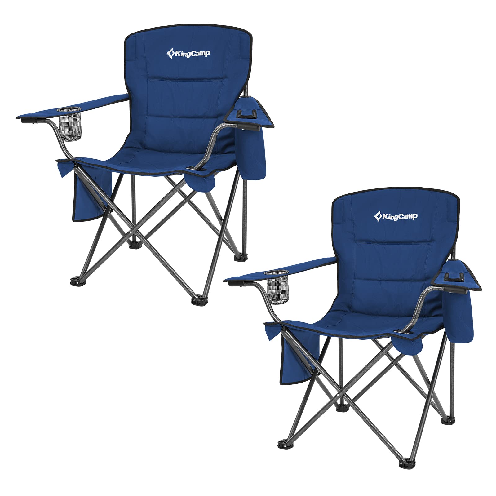Kingcamp Sedia Pieghevole Campeggio Imbottita, Blu
