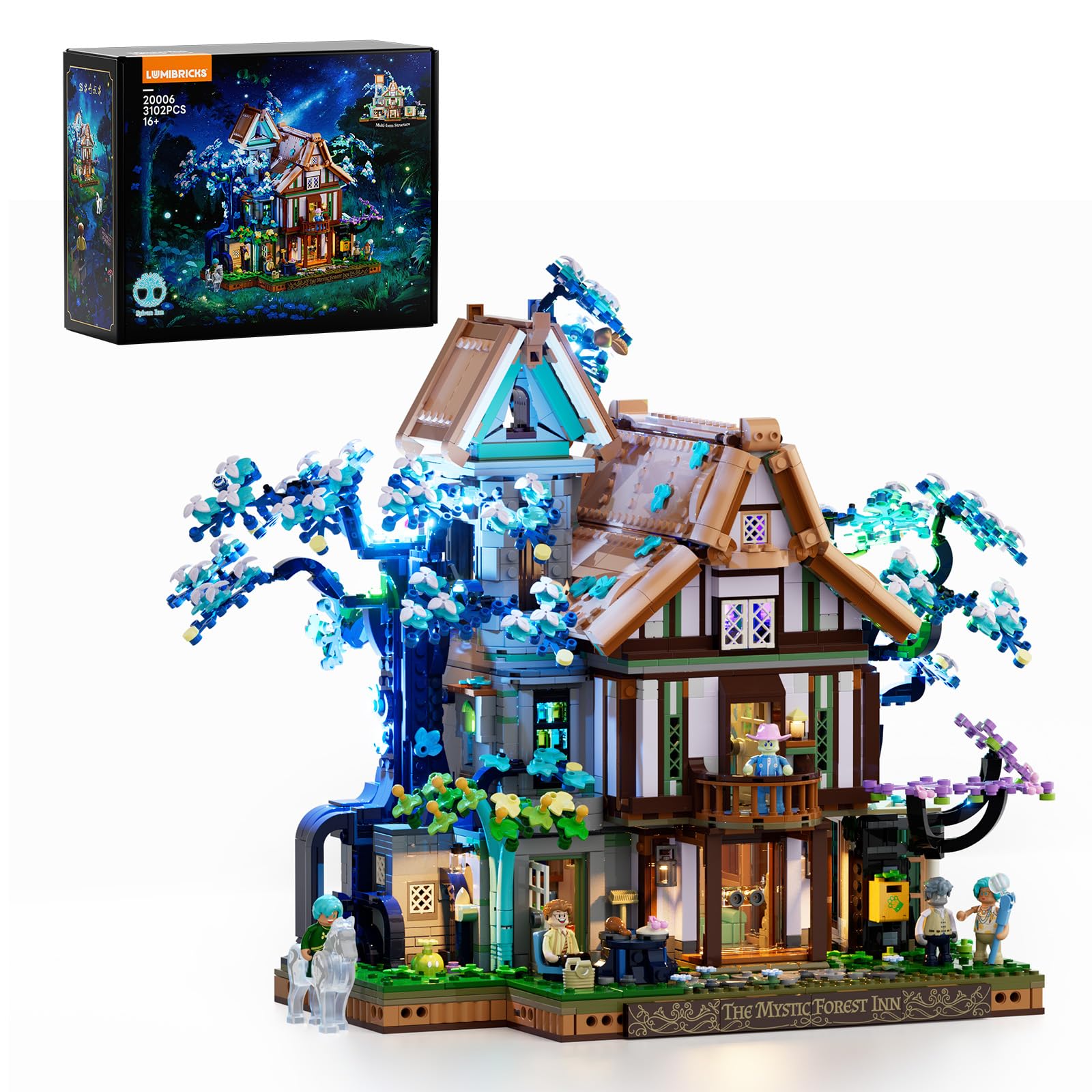 Locanda Silvana Blocchi con Luce, 3120 Pcs, Set Di Costruzione Elfico Magico Della Foresta Fantastica, Idea Regalo per Adolescenti & Adulti Appassionati di Giocattoli,20006