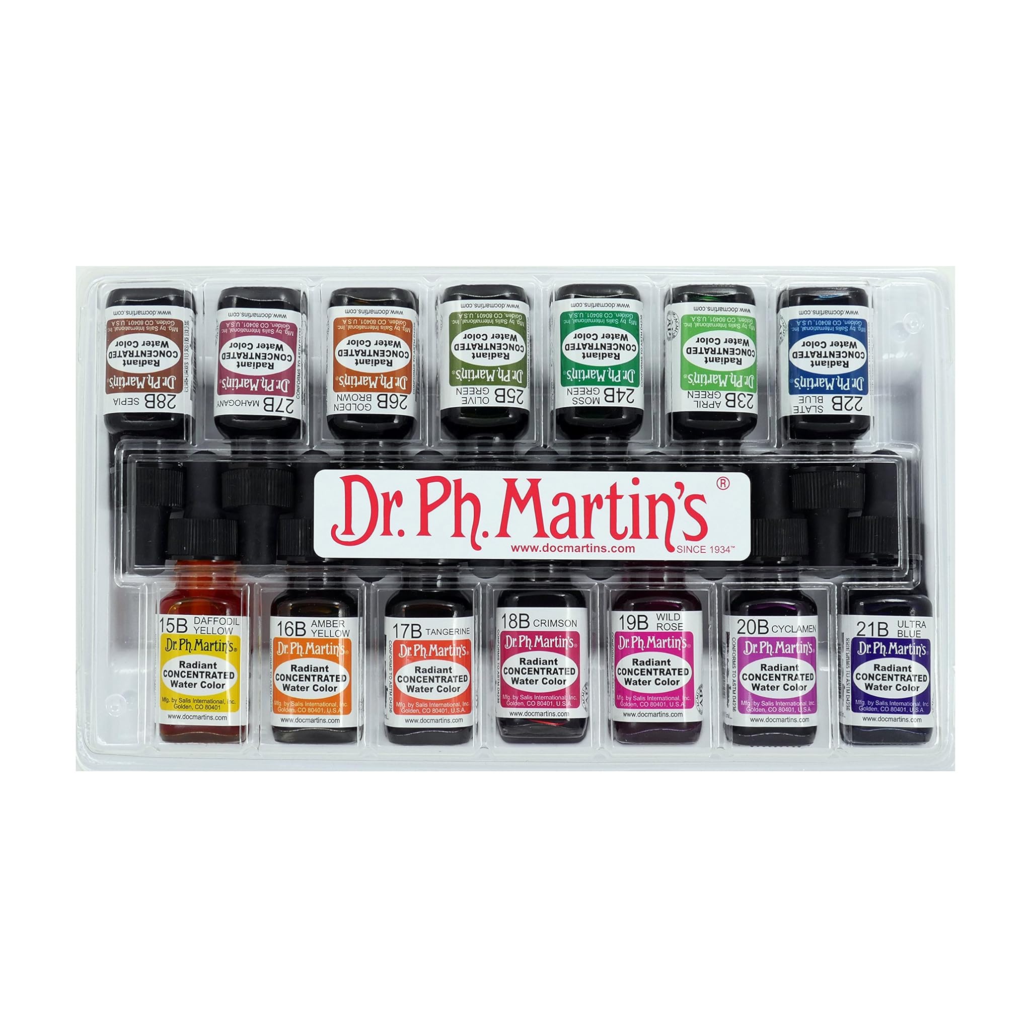 Dr. Ph. Martin's Radiant Concentrated Water Color - Set di 14 (set B)
