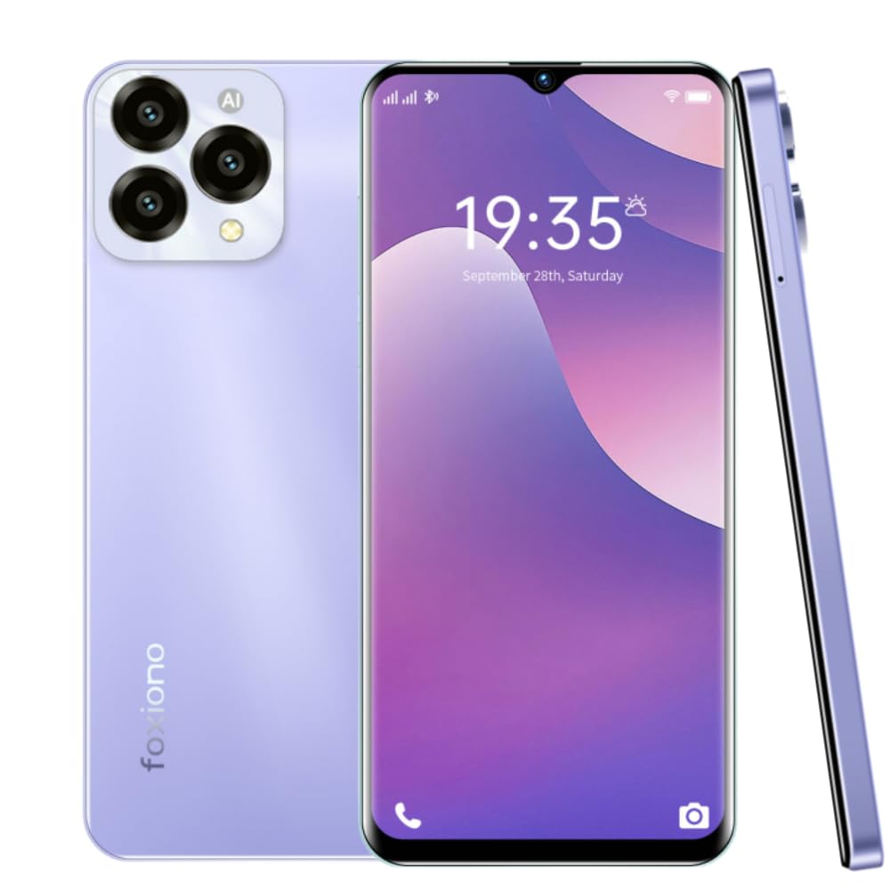 Smartphone Android Sbloccato 6.52" HD+ 90Hz, Violetta