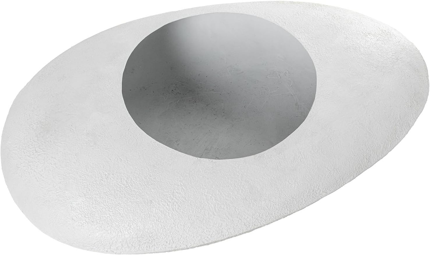 Centro tavolo in metallo ferro bianco 86x55x20 cm - immagine 1