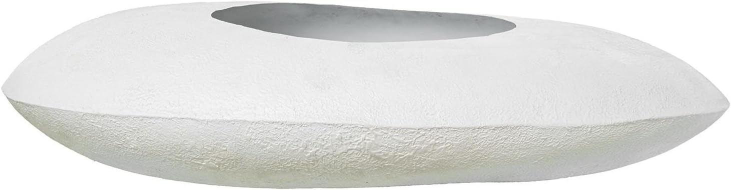 Centro tavolo in metallo ferro bianco 86x55x20 cm - immagine 3