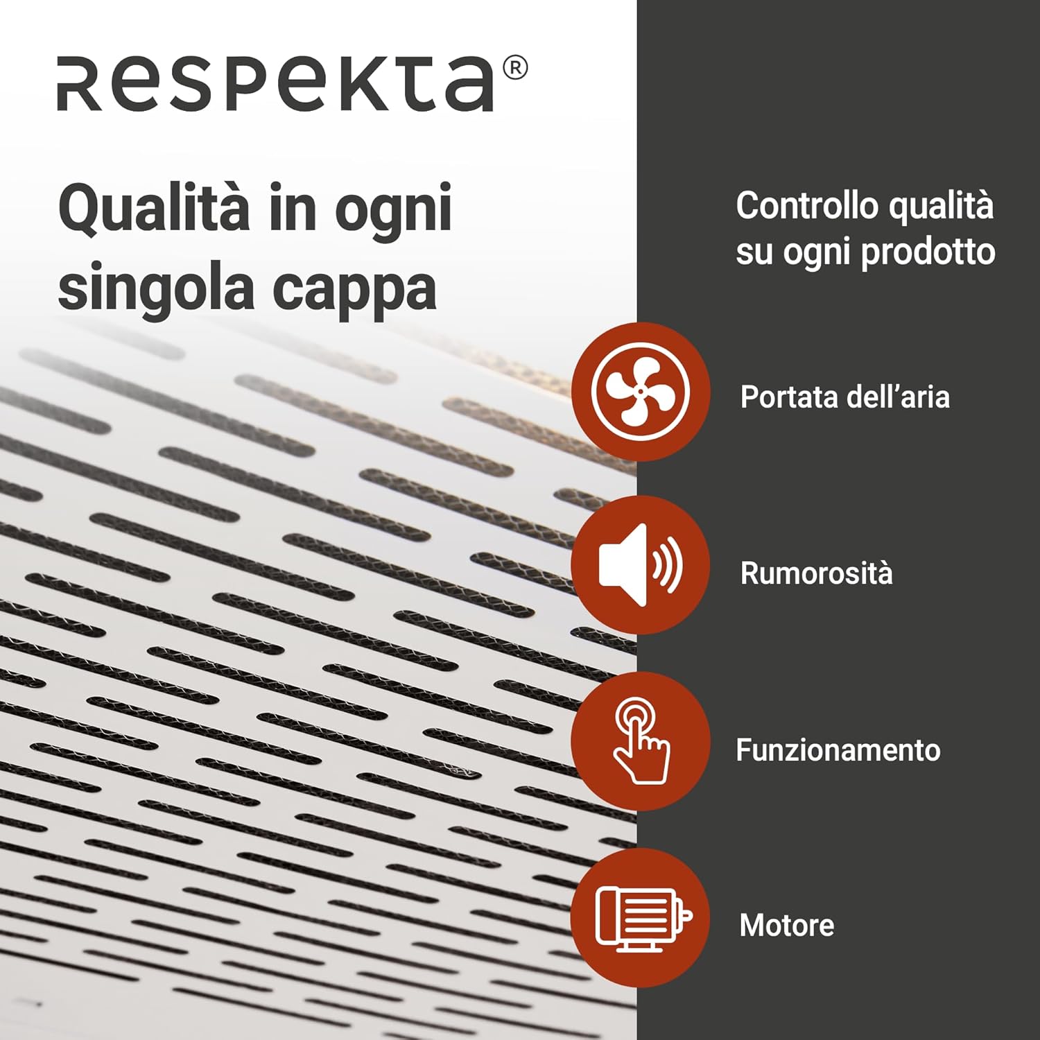 Respekta Cappa Aspirante da Incasso 60cm, Bianca - immagine 8