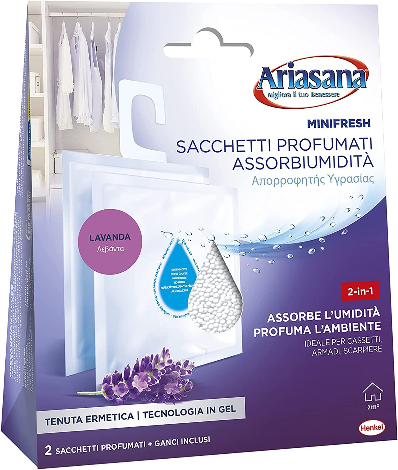 Ariasana Minifresh Relax alla Lavanda Sacchetti Profumati