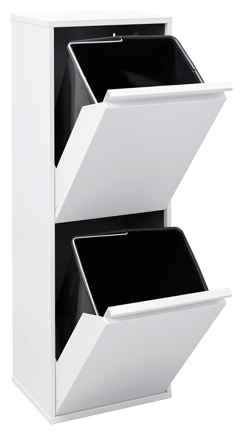 Arregui Basic CR201-B Pattumiera Differenziata 2x17L, Bianco - immagine 2