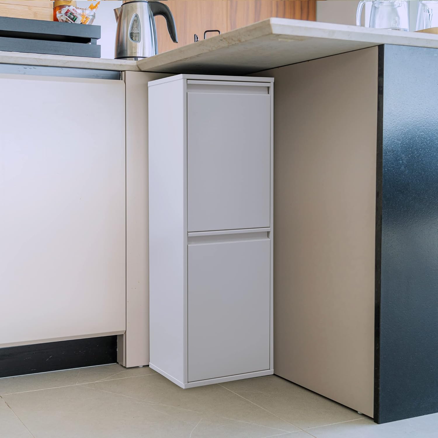 Arregui Basic CR201-B Pattumiera Differenziata 2x17L, Bianco - immagine 5