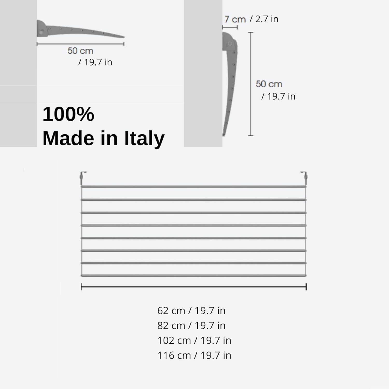 Foxydry Fold - Stendibiancheria da Parete Verticale - immagine 3