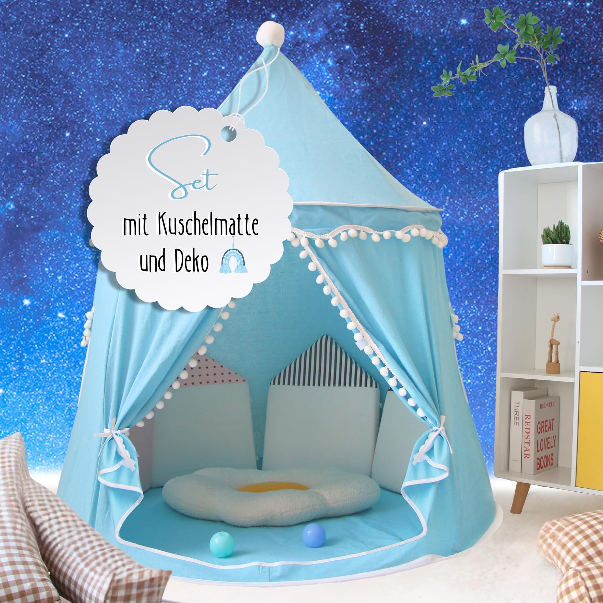 Lionherz® Tenda da Gioco per Bambini, Blu Cielo