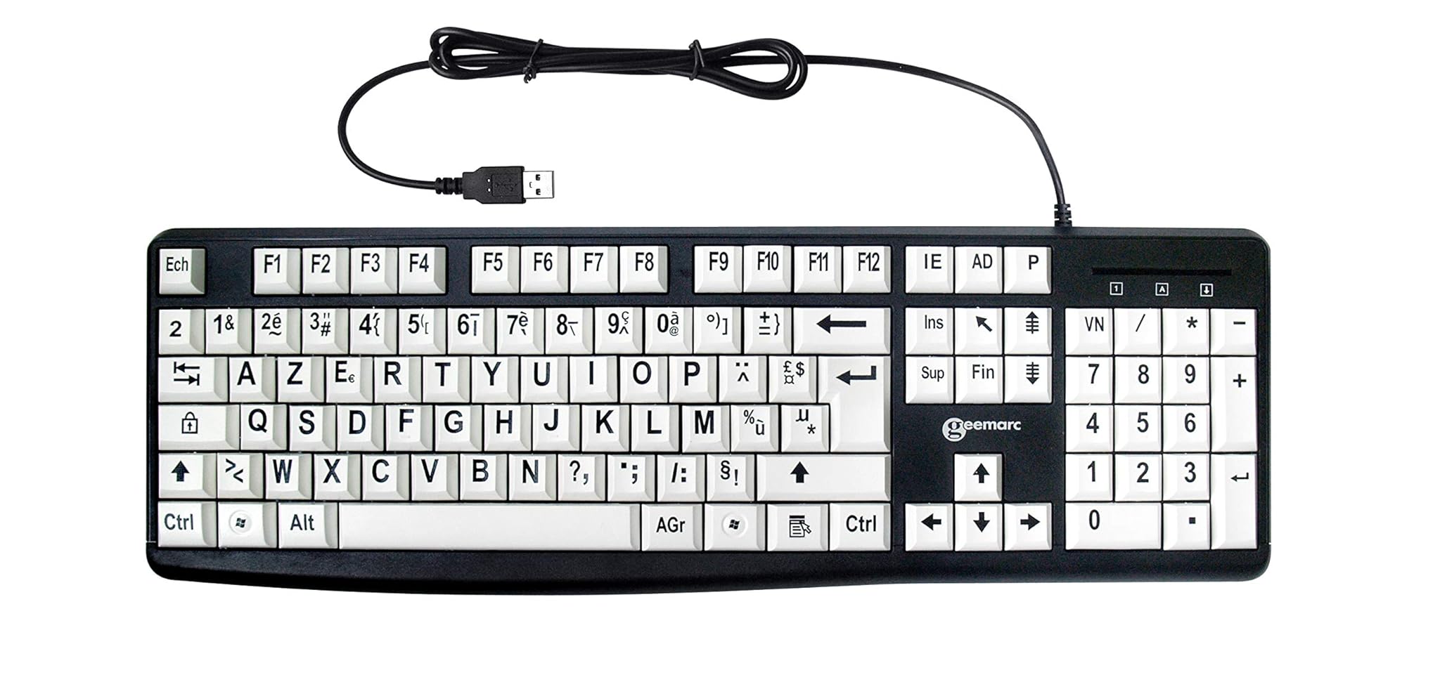 Geemarc Tastiera Alfanumerica Cablata AZERTY
