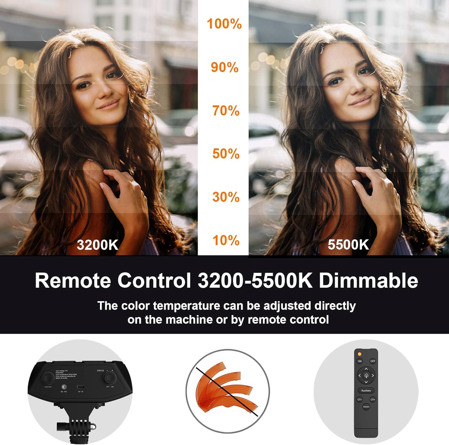 Poplartrees LED Luce ad Anello 45.7cm con Treppiede - immagine 2