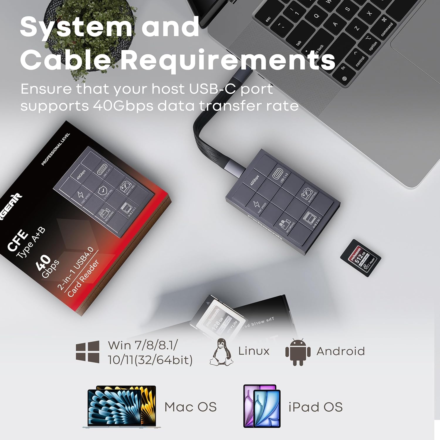 Pergear Lettore Schede CFexpress 4.0 Tipo A - immagine 6