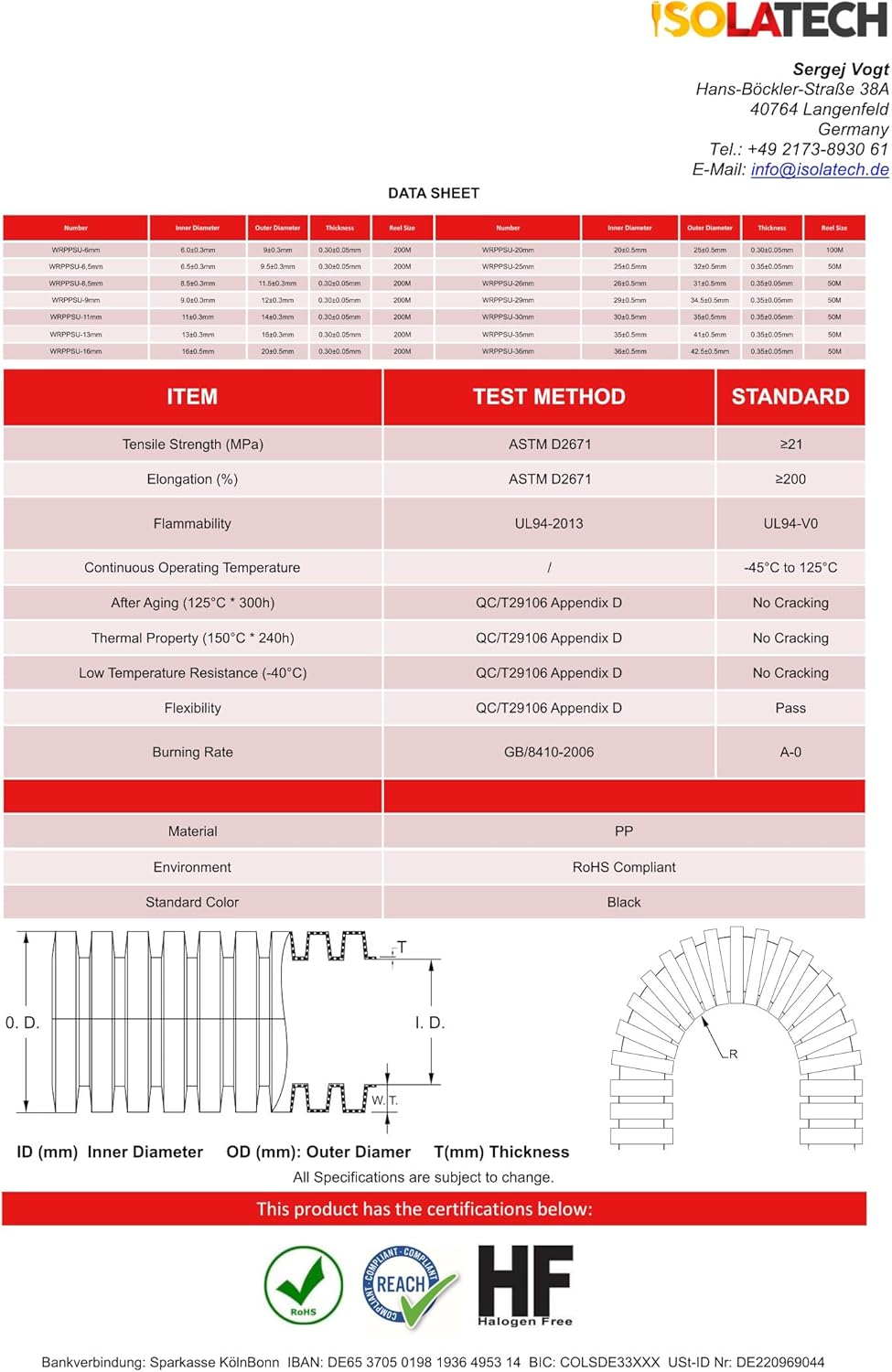 Isolatech Tubo Corrugato PP Ø26mm L 25m - immagine 3