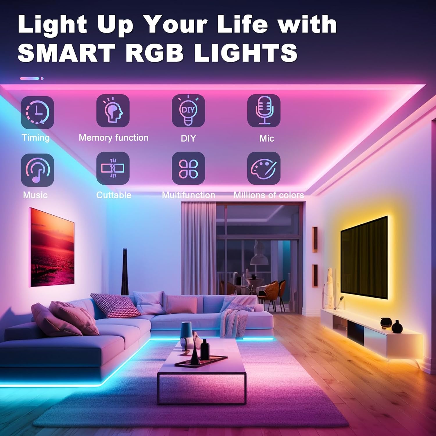 Striscia LED 10 Metri Multicolor RGB - immagine 2