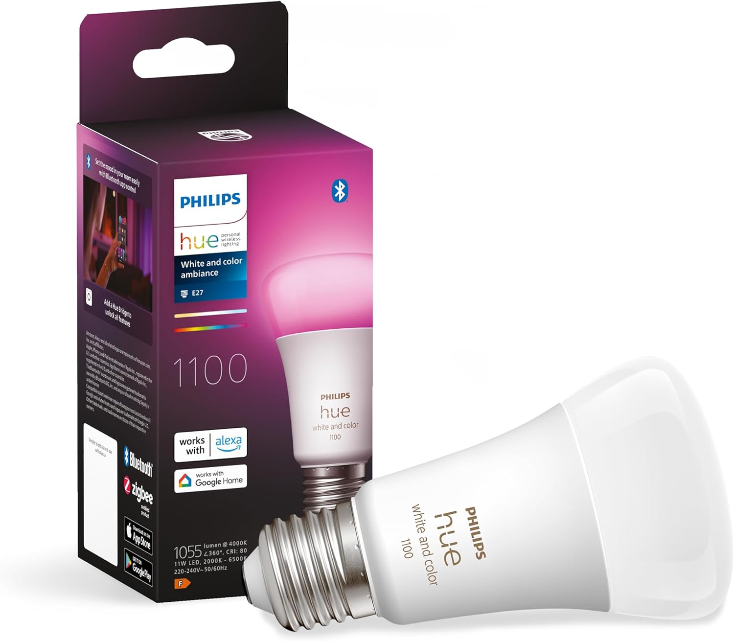 Philips Hue White and Color Ambiance Lampadina Smart LED E27 - immagine 1