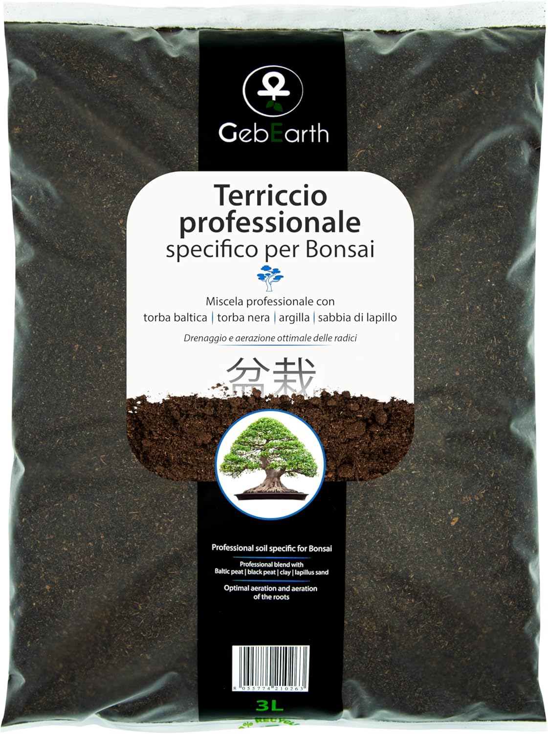 GebEarth® - Terriccio Specifico per Bonsai 3L - immagine 1