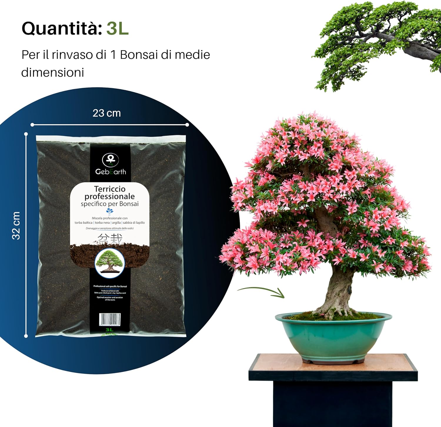 GebEarth® - Terriccio Specifico per Bonsai 3L - immagine 5