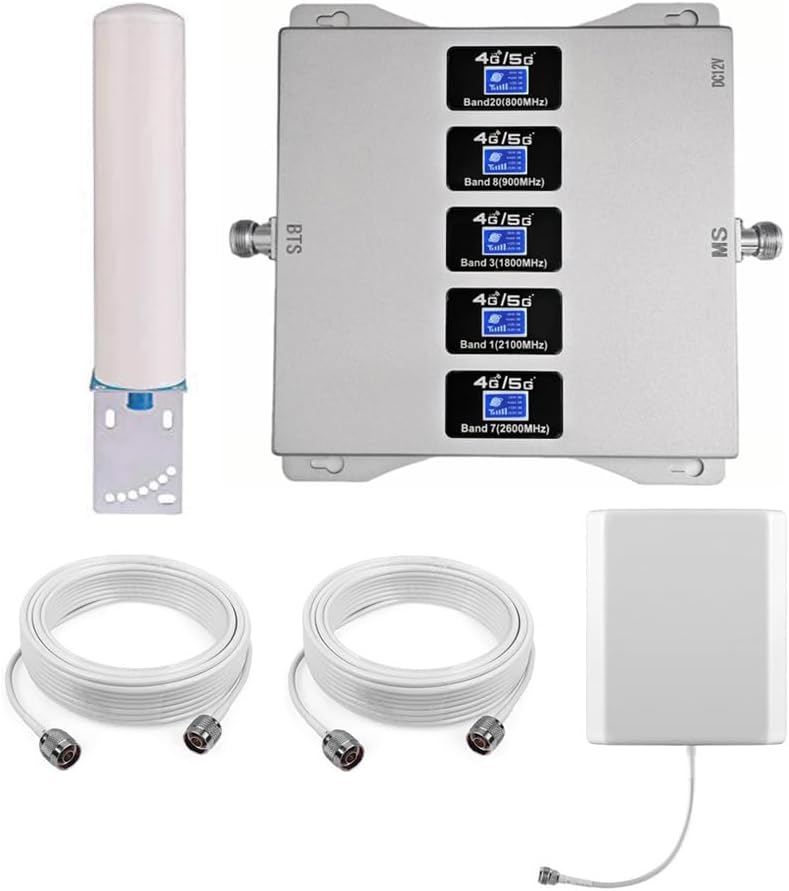 Amplificatore 4G 5G Ripetitore Segnale Cellulare 5 Bande - immagine 1