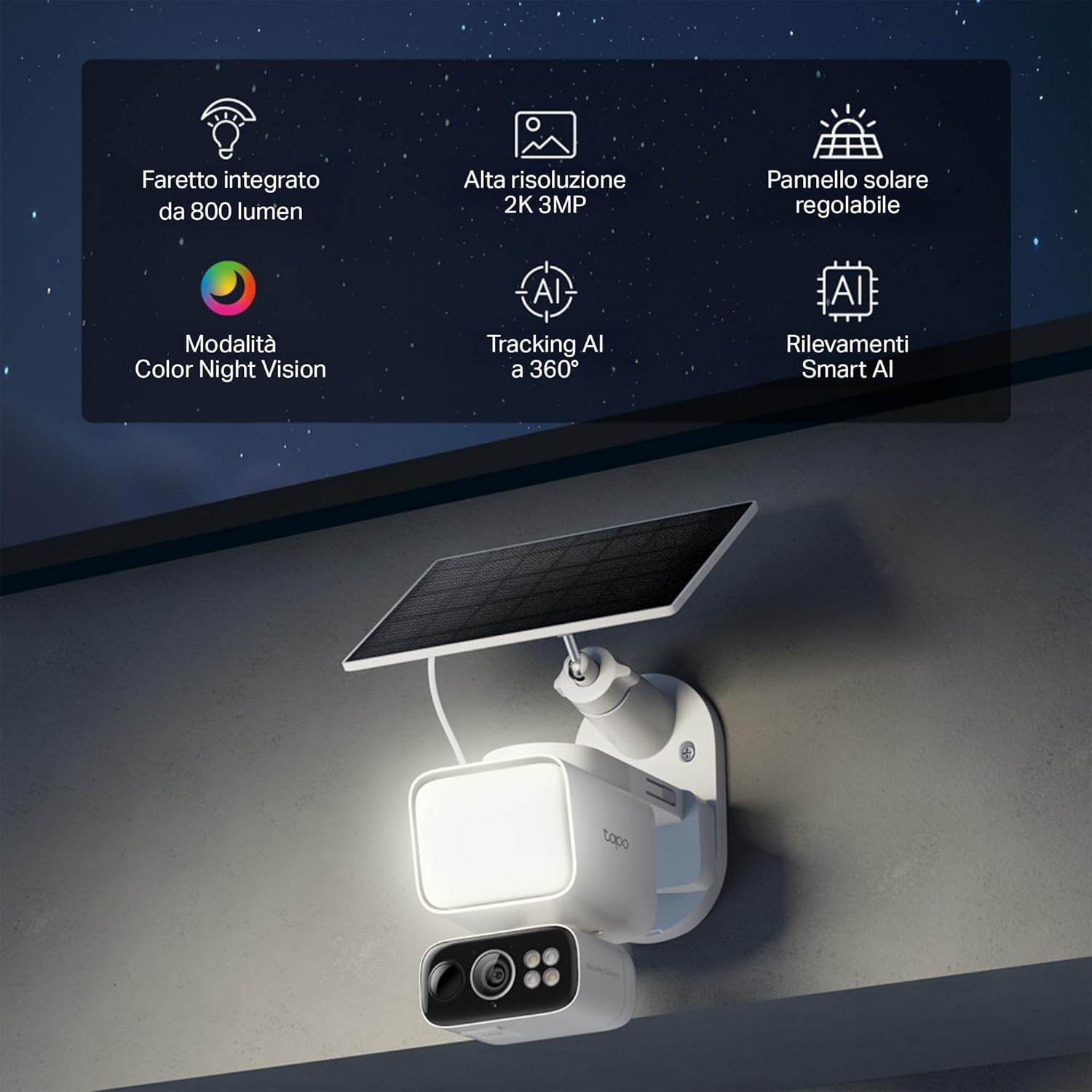 Tapo C615F KIT Telecamera Wi-Fi Esterno 2K 3MP - immagine 2