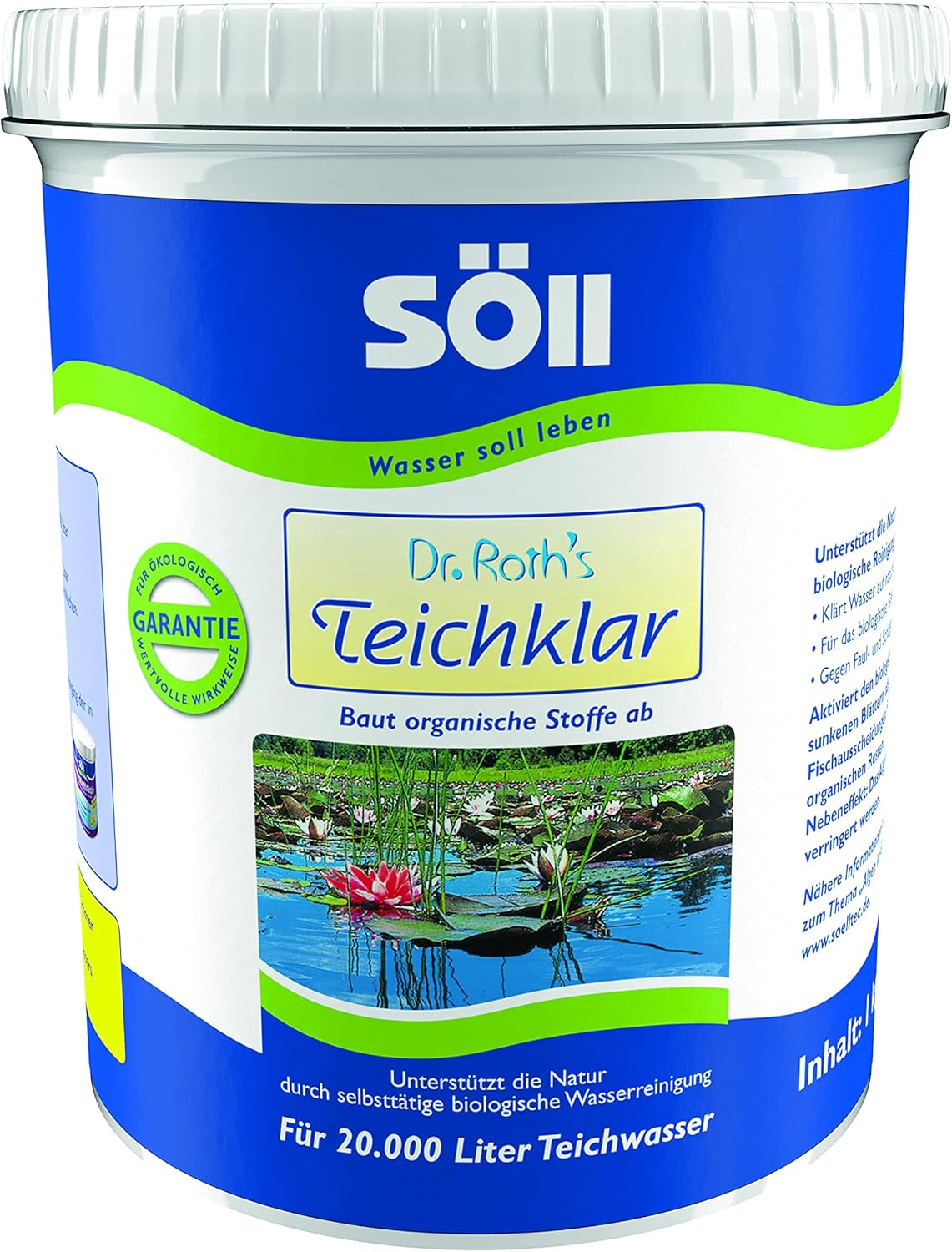 Söll Dr. Roth 10075 Pond Clear - Pulizia Acqua 3 kg - immagine 1