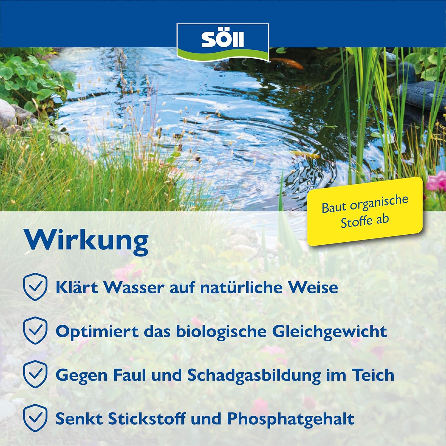 Söll Dr. Roth 10075 Pond Clear - Pulizia Acqua 3 kg - immagine 2