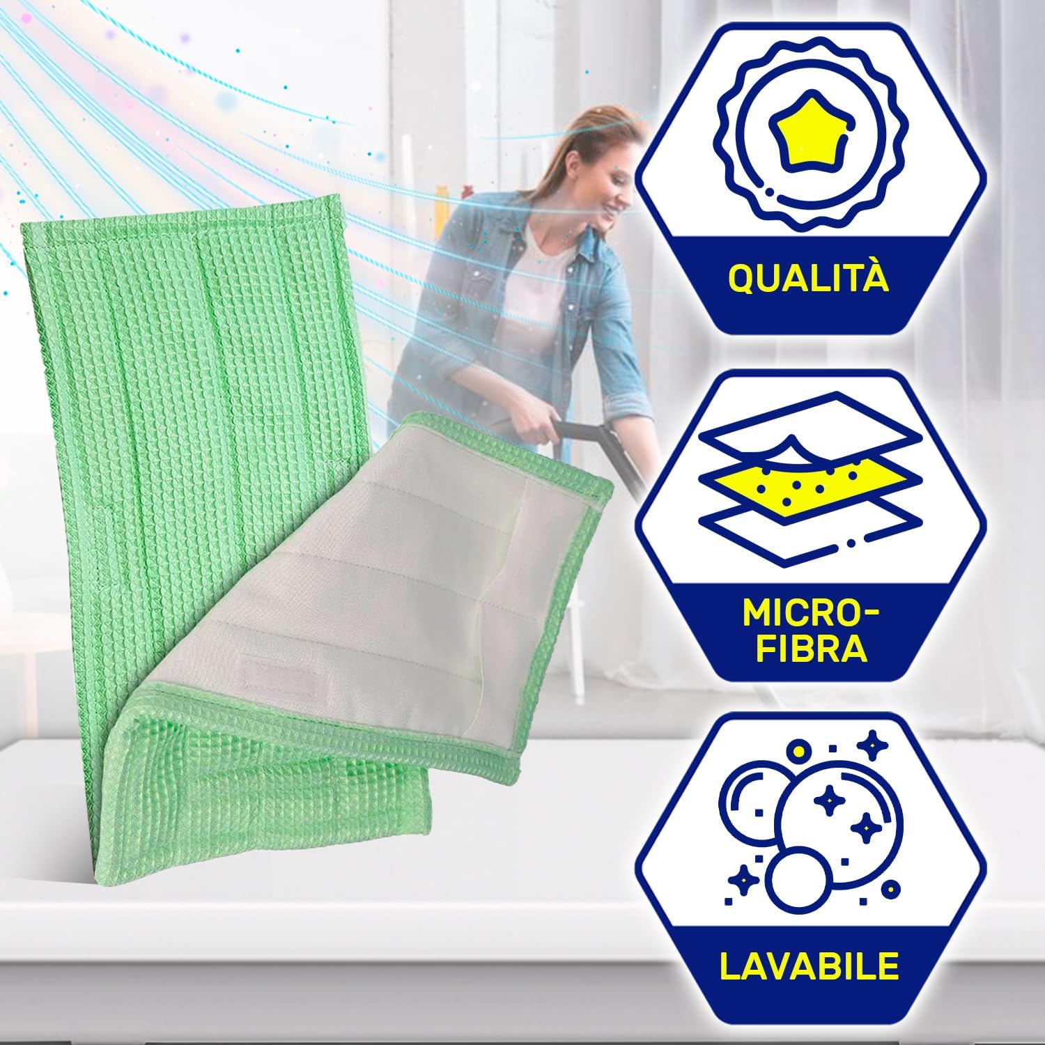 MONTERAL 4 Pezzi Panni Lavapavimenti MF520 MF530 - immagine 3