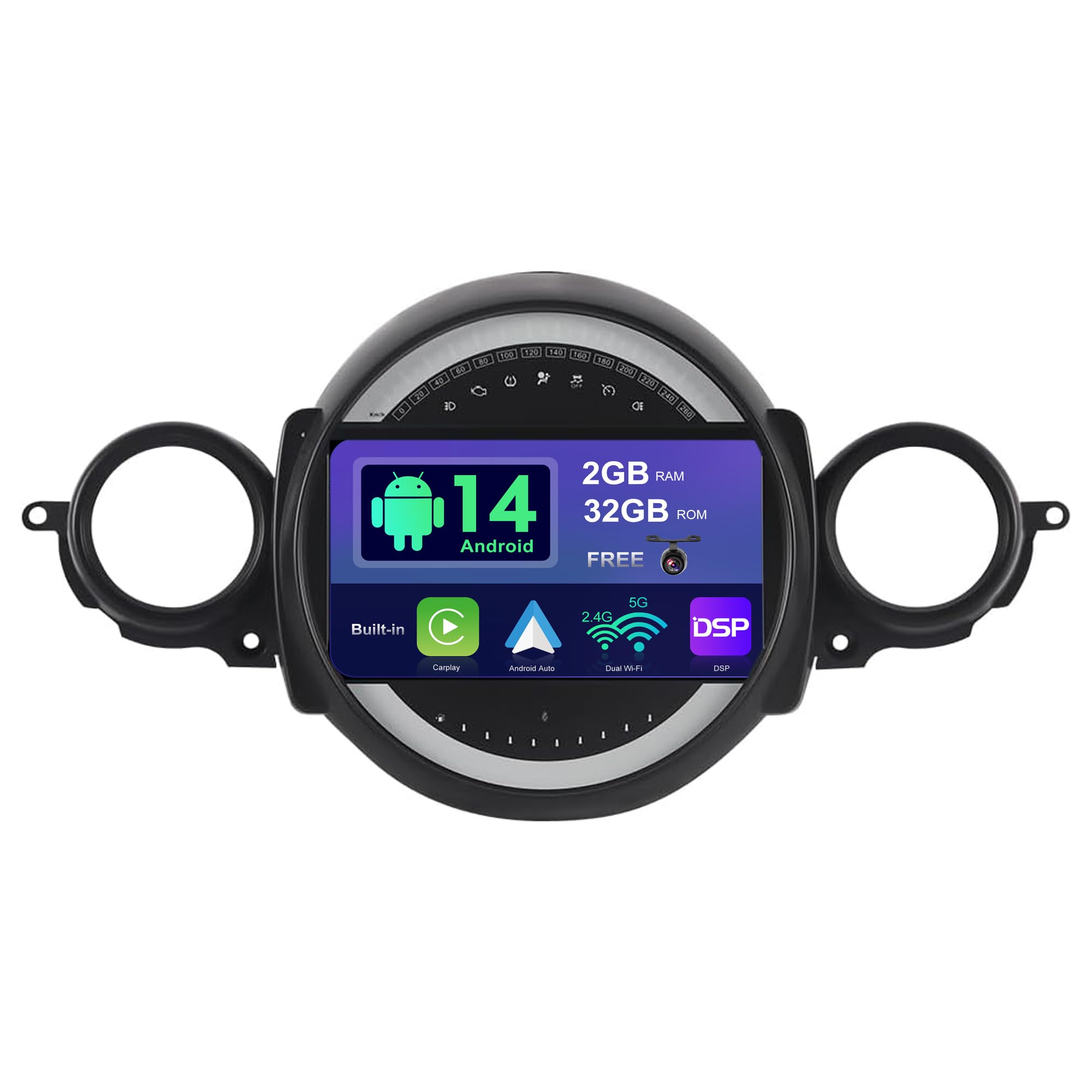 SXAUTO Android 14 Autoradio 9" per BMW Mini Cooper (2007-2013)