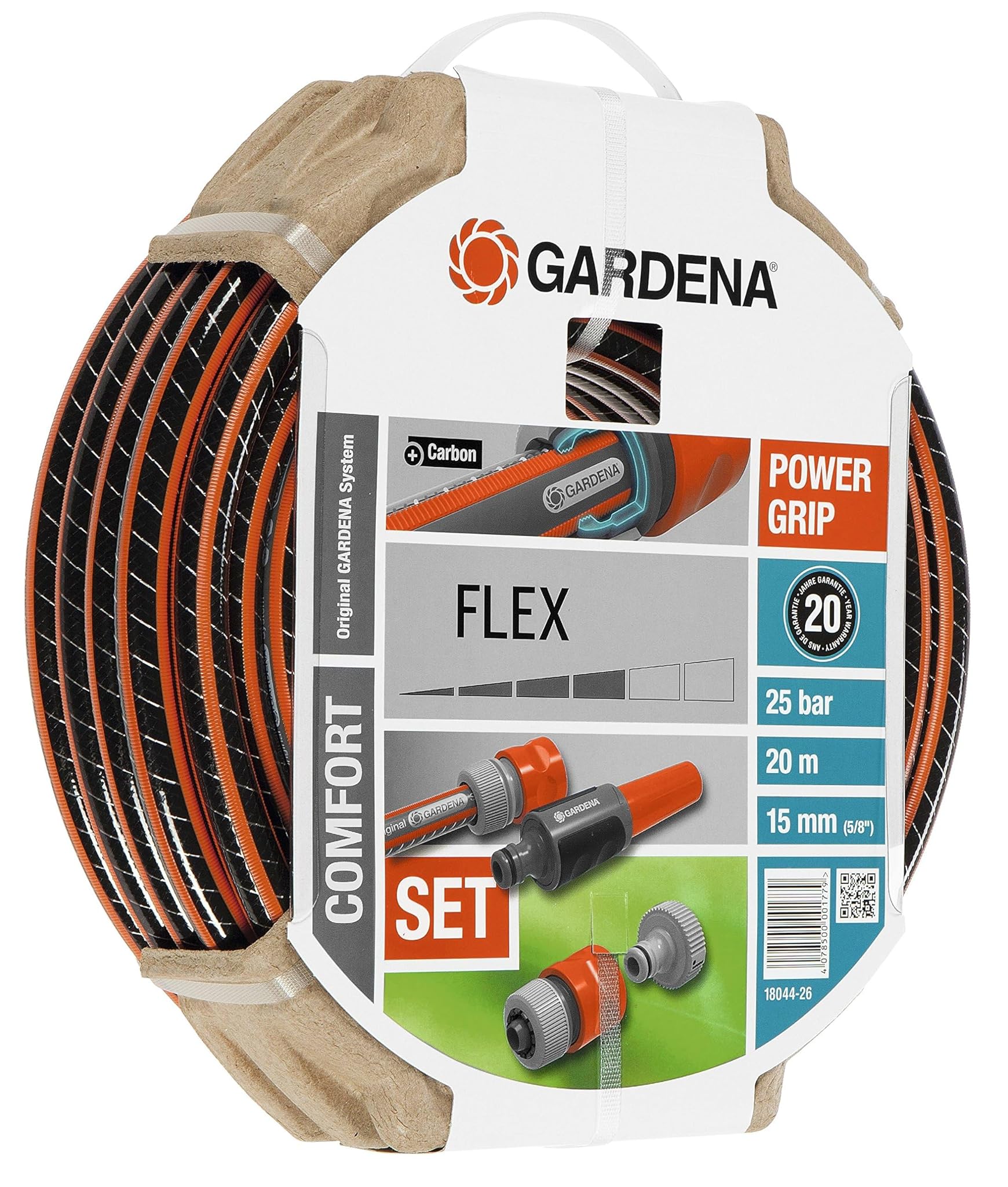 Gardena 18044 Set, Standard, 15 mm (5/8"), 20 m avec accessoires d'arrosage